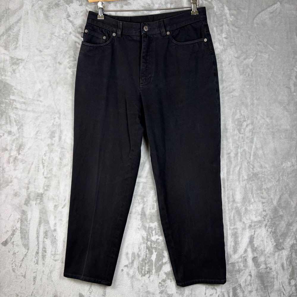Lauren Jeans‎ Co Ralph Lauren Womens Black Petite Straight Leg Denim Jeans 12P